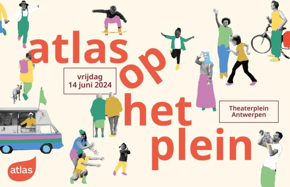 atlas op het plein